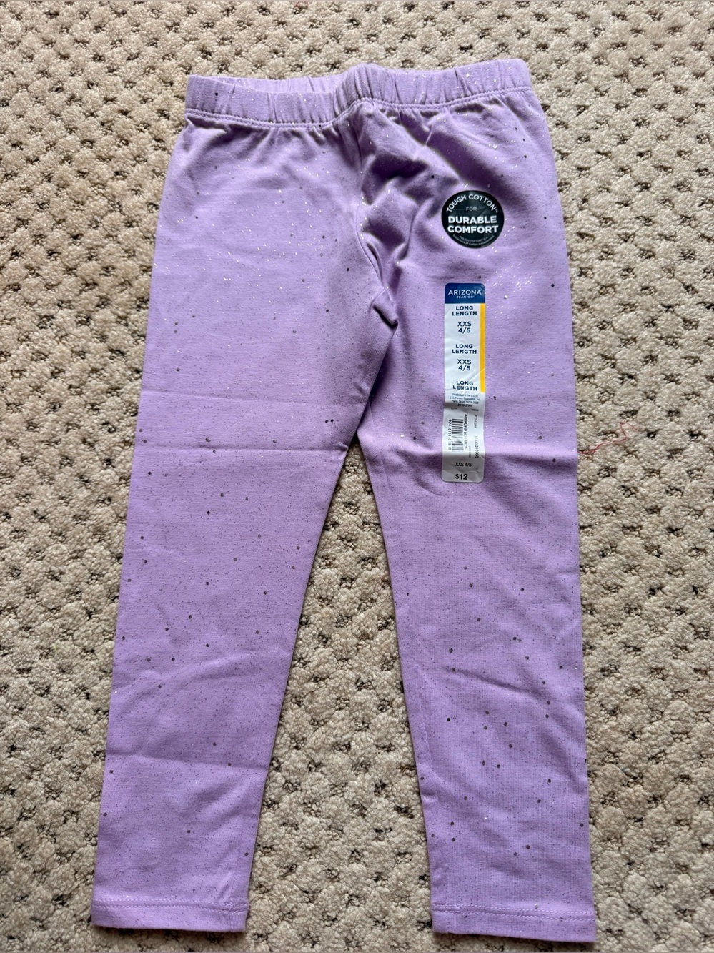 Arizona Jean Company Lavender Speckled Kids Leggings